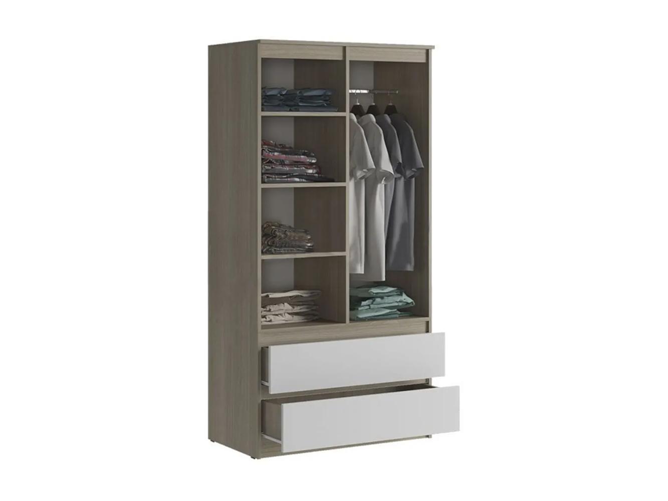 Распашной шкаф Мальм 313 oak white ИКЕА (IKEA) изображение товара