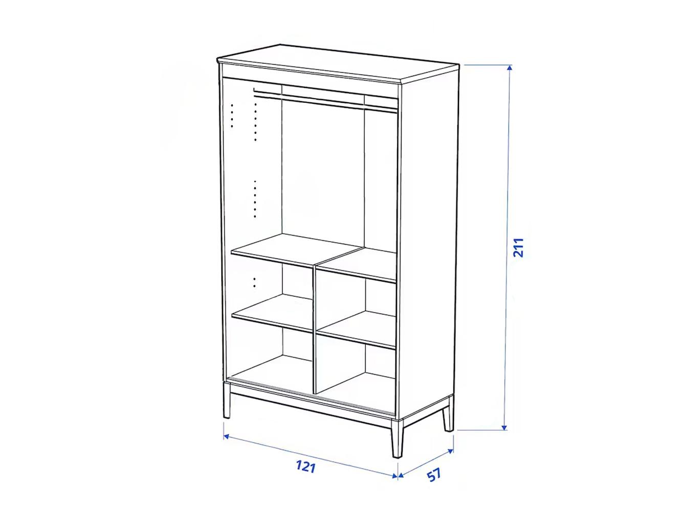 Распашной шкаф Иданас 13 white ИКЕА (IKEA) изображение товара