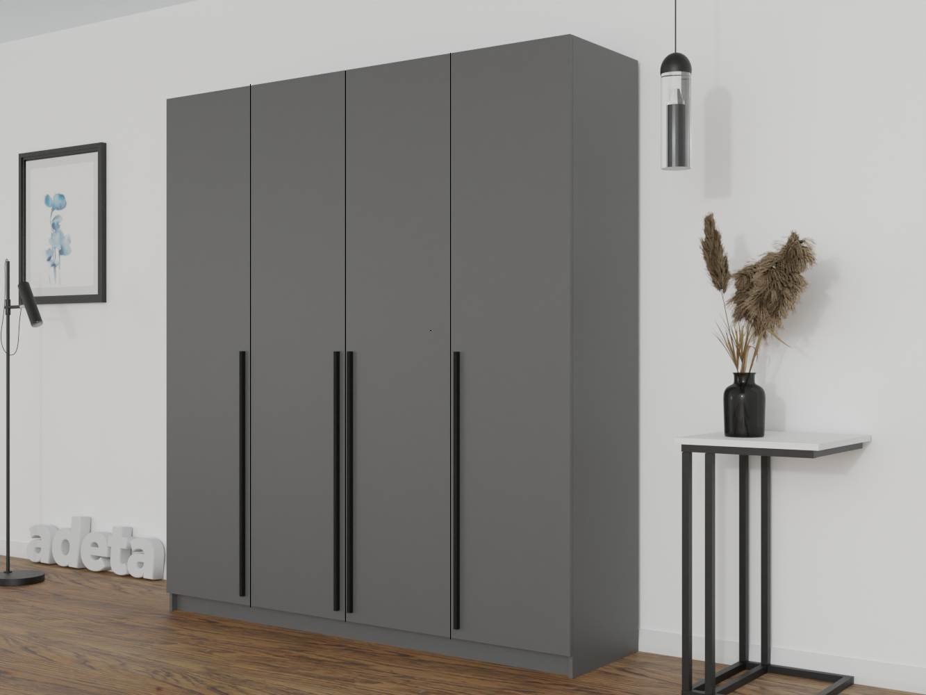 Распашной шкаф Пакс Фардал 48 grey ИКЕА (IKEA) изображение товара