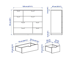 Изображение товара Комод Нордли 29 black ИКЕА (IKEA) на сайте adeta.ru